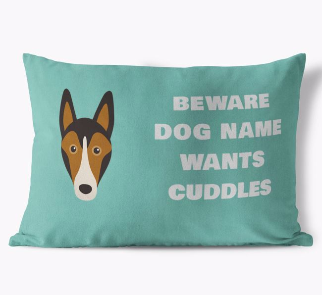 Beware of Cuddles: Personalised {breedFullName} Soft Touch Cushion